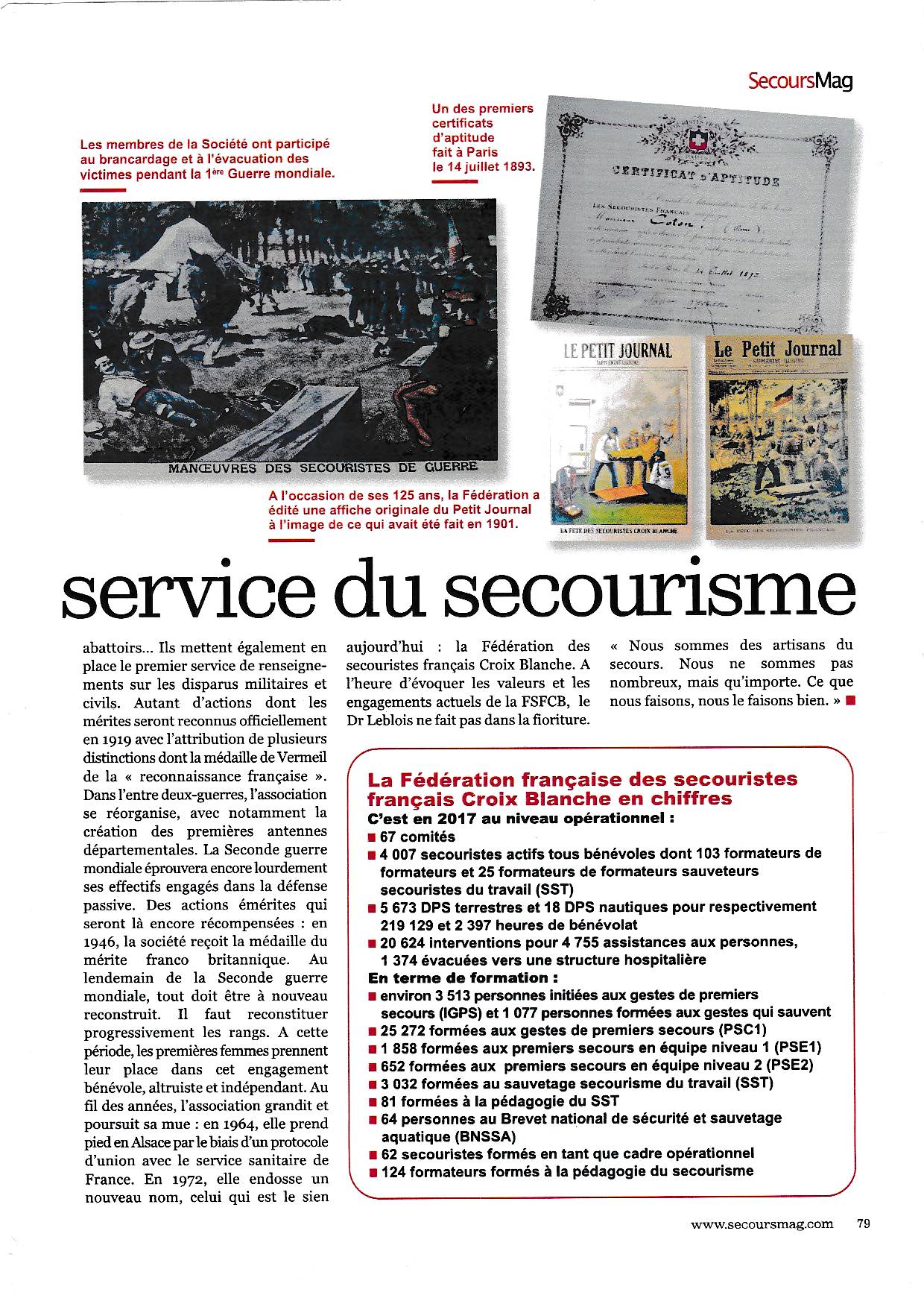 Document historique de la Société des Secouristes Français